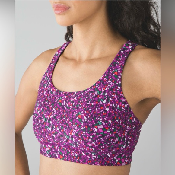 lululemon athletica Other - Lululemon Energy Bra (H20)- Paradise Camo Multi Size 8